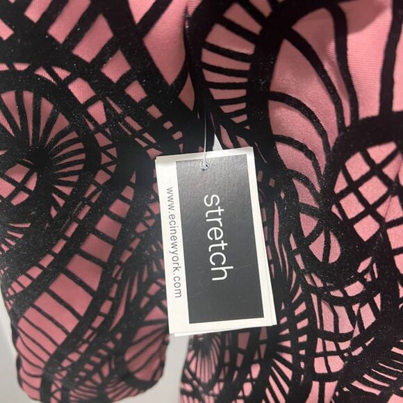 NWT Beige by ECI Mauve Pink Black Three Quarter Sleeve Sheath Dress Size 8 - Picture 10 of 11